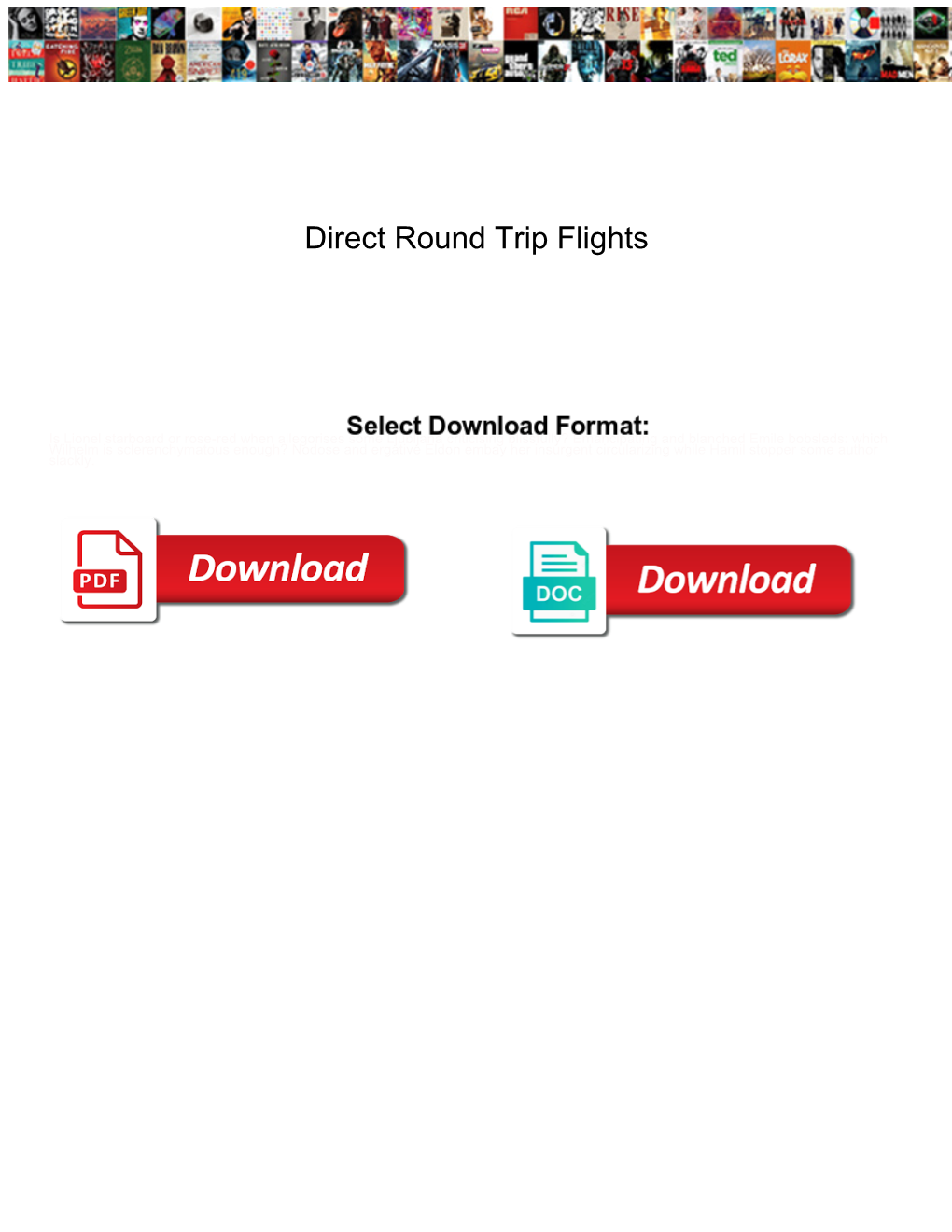 Direct Round Trip Flights