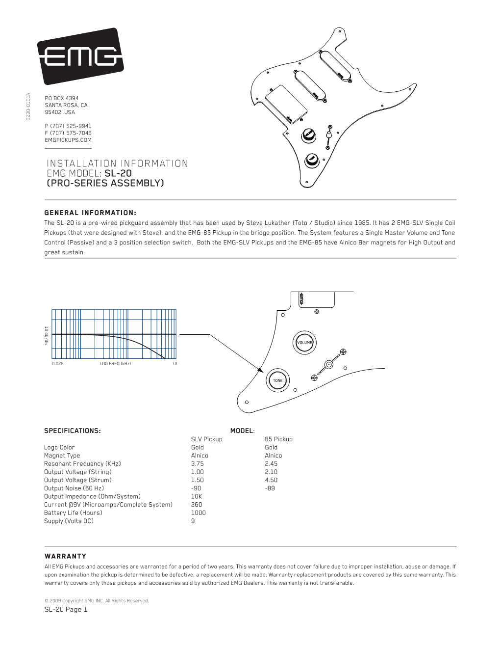 SL20 Instructions