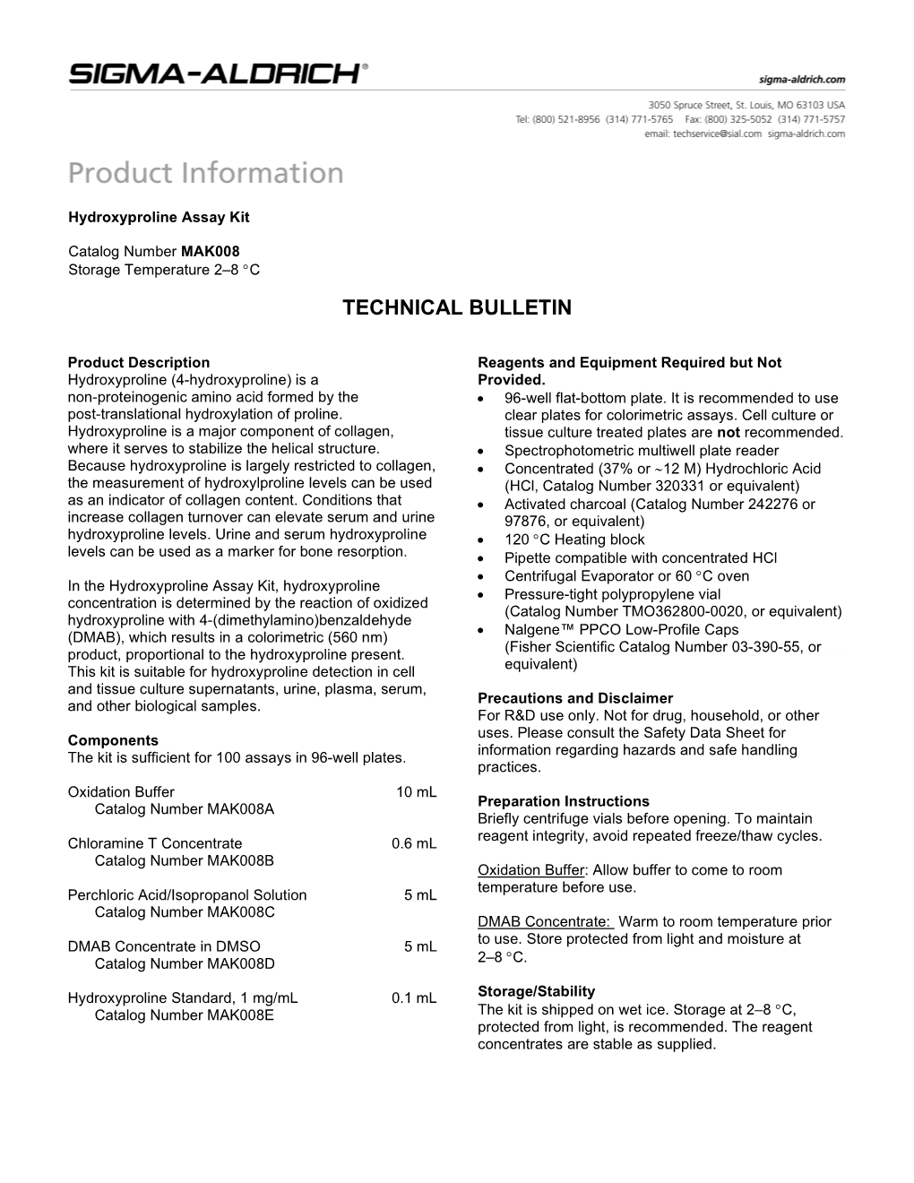 Technical Bulletin