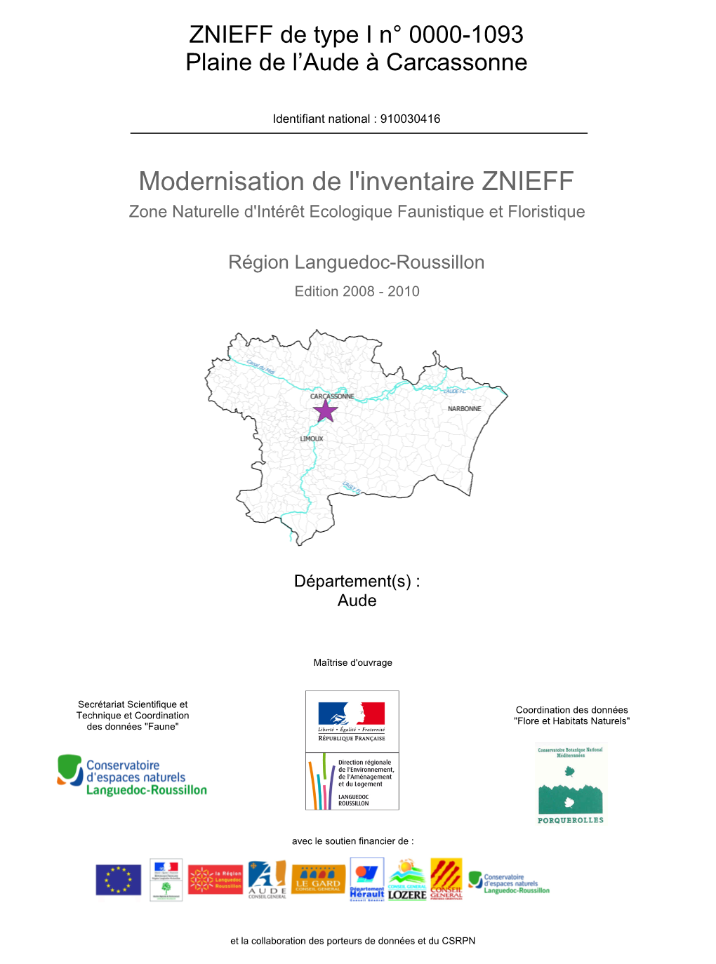 Fiche ZNIEFF Languedoc-Roussillon