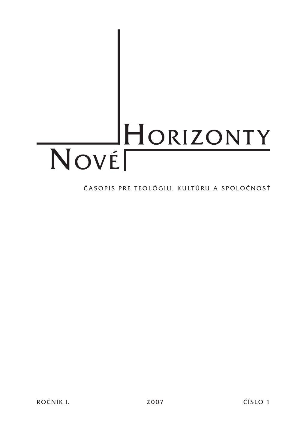 Nové Horizonty 1/2007