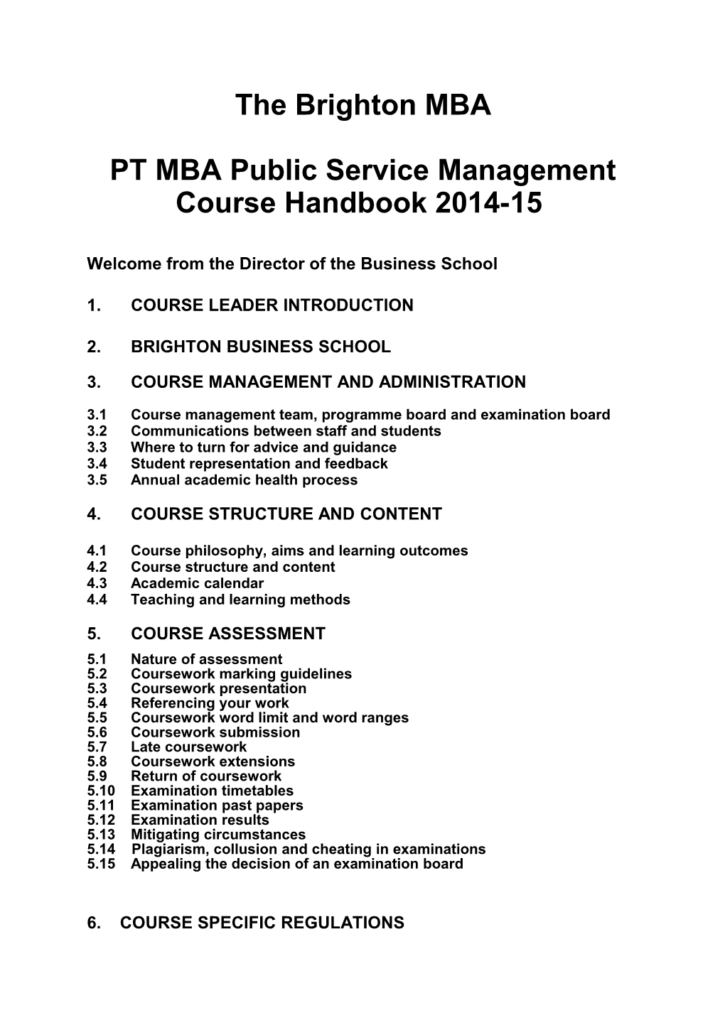 PT MBA Public Service Management