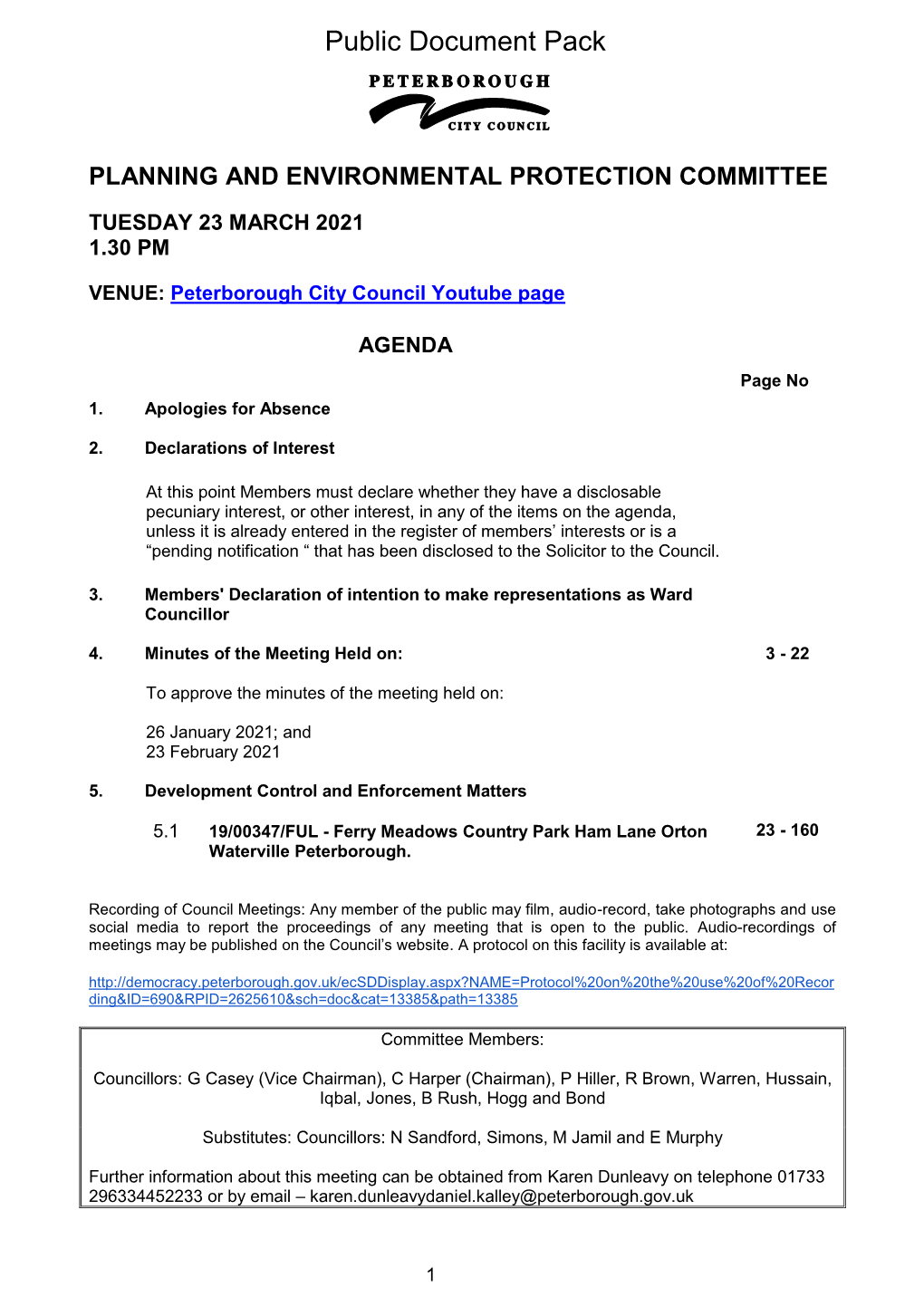 (Public Pack)Agenda Document for Planning and Environmental