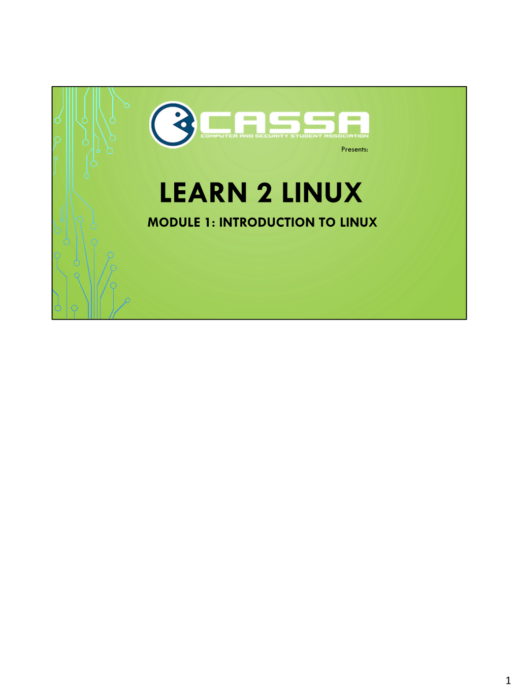 Powerpoint: Introduction to Linux