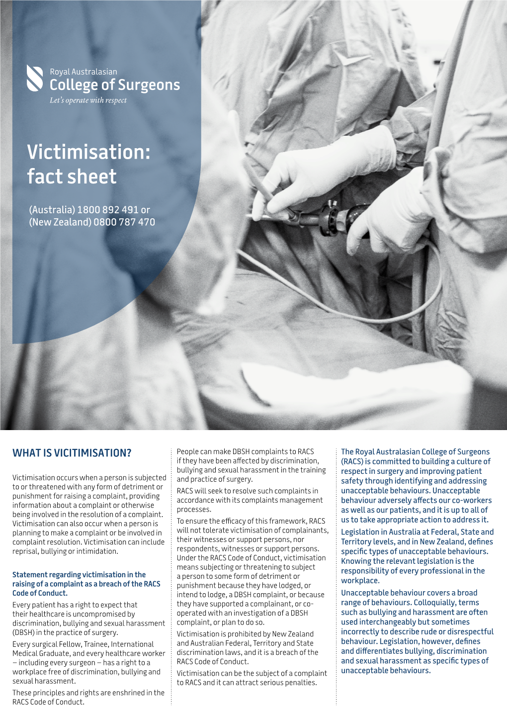 Victimisation: Fact Sheet