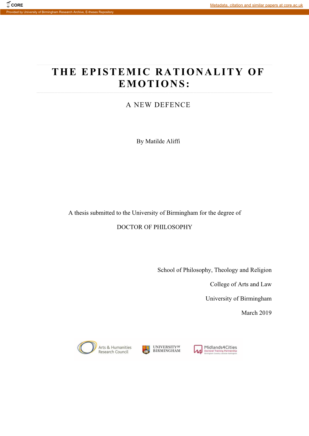 The Epistemic Rationality of Emotions