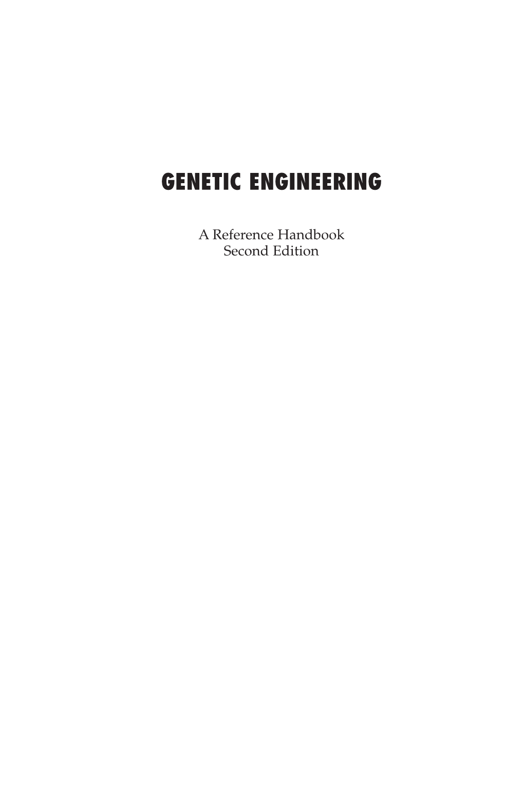 Genetic Engineering