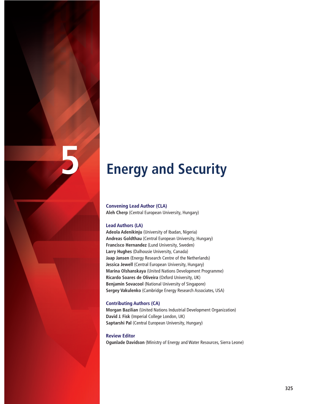 Energy and Security