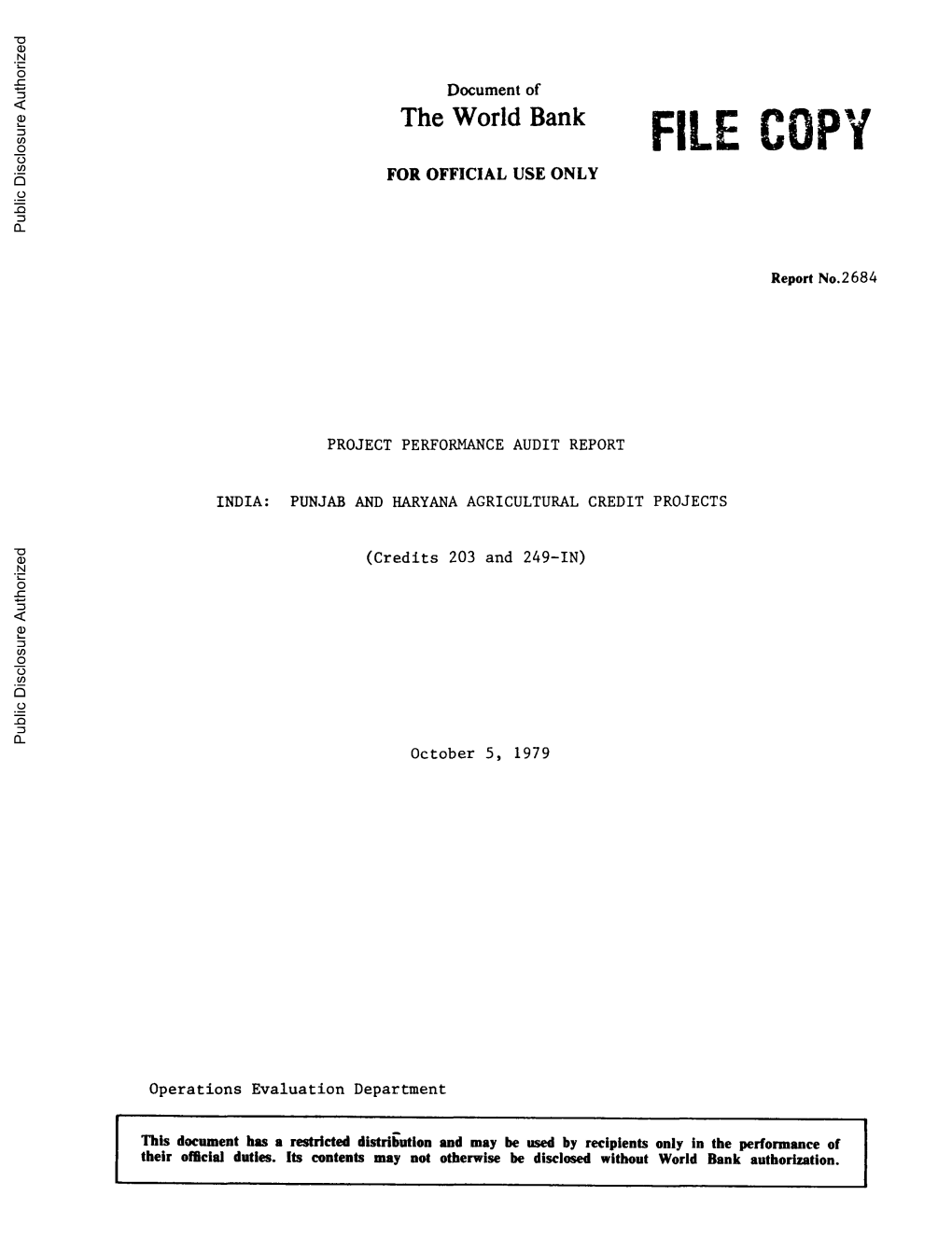 World Bank Document