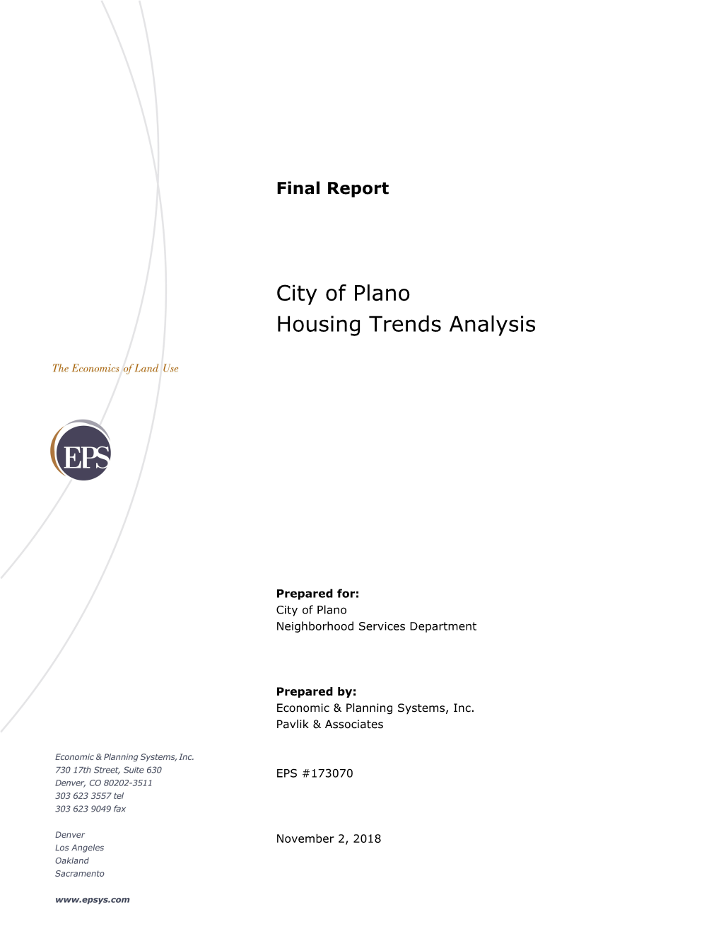 City of Plano Housing Trends Analysis