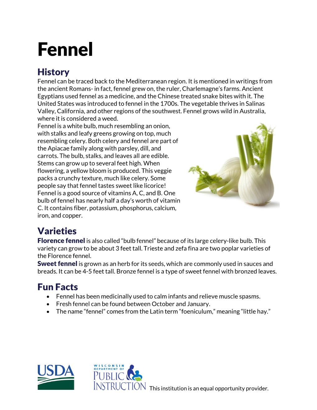 Fun Facts: Fennel