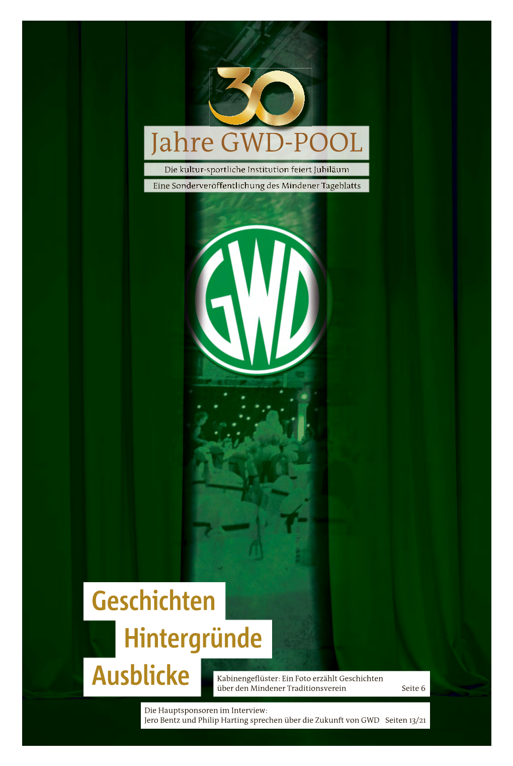 Jahre GWD-POOL Geschichten Hintergründe Ausblicke