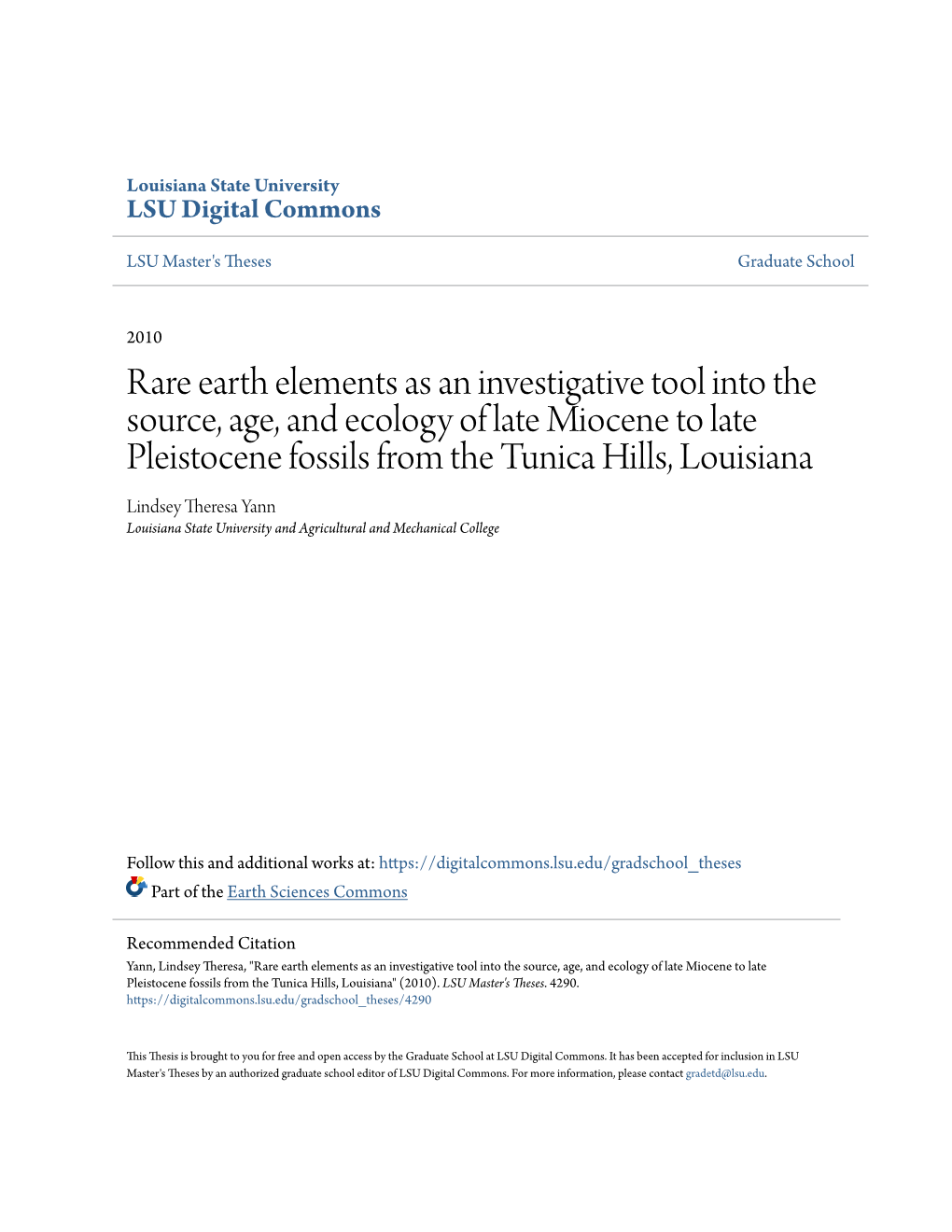 Rare Earth Elements As an Investigative Tool Into the Source