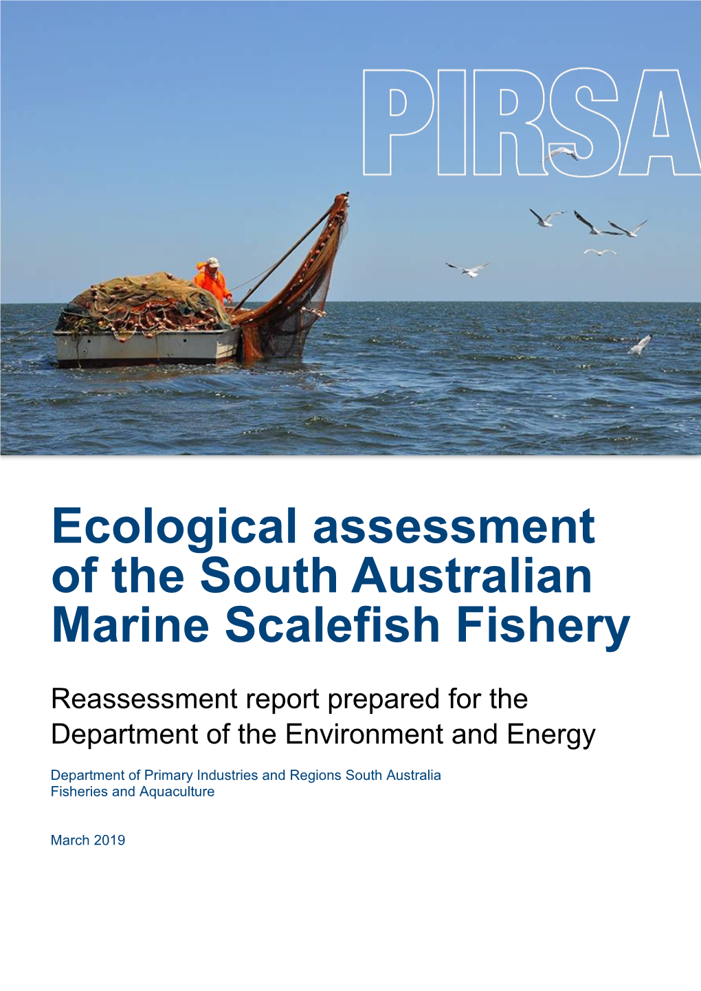 Ecological Assessment of the South Australian Marine Scalefish Fishery 2019