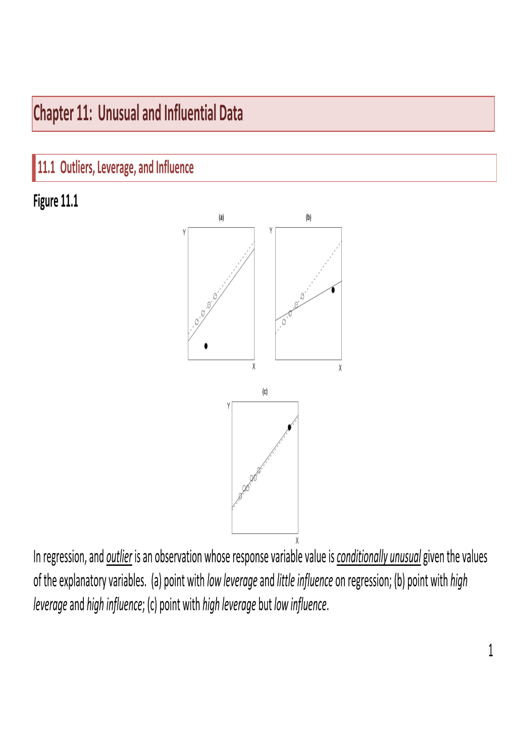 Chapter 11: Unusual and Influential Data