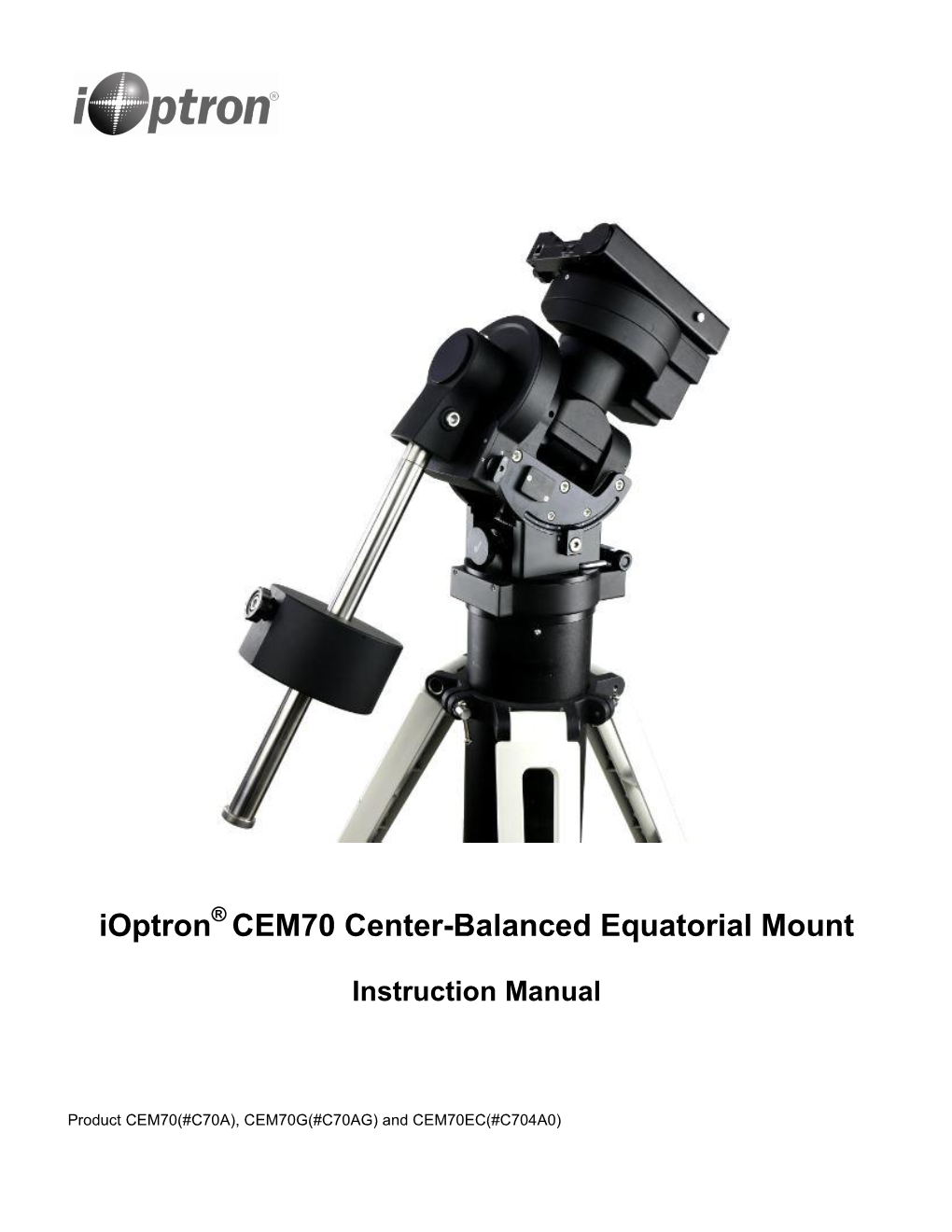 Ioptron CEM70 Center-Balanced Equatorial Mount