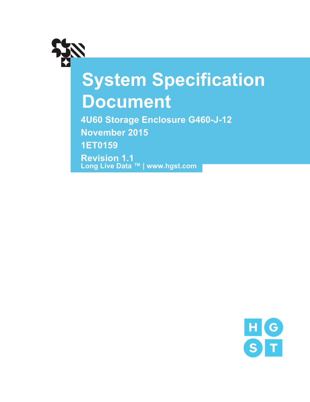 4U60 Storage Enclosure System Specification Document