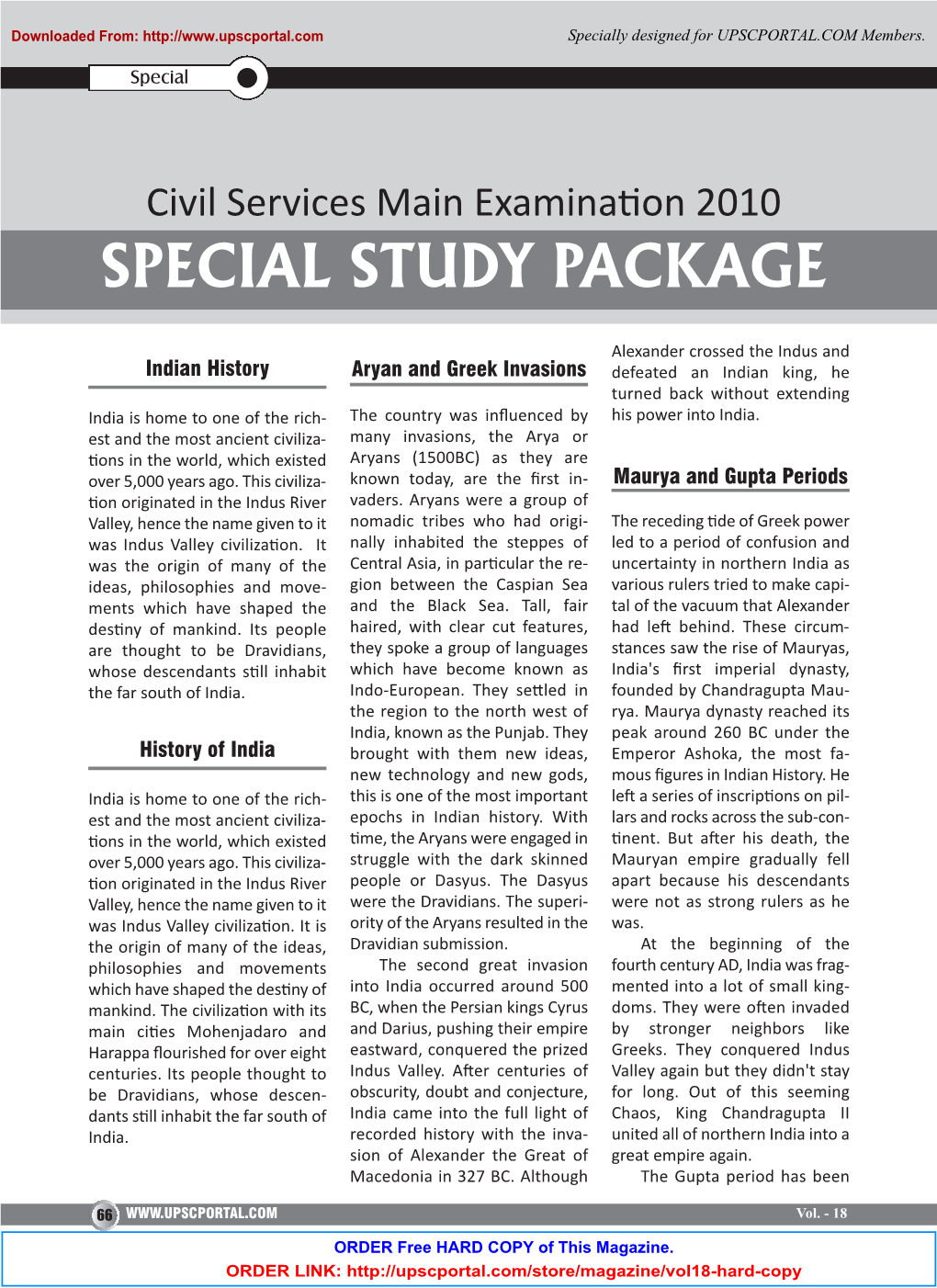 Special Study Package