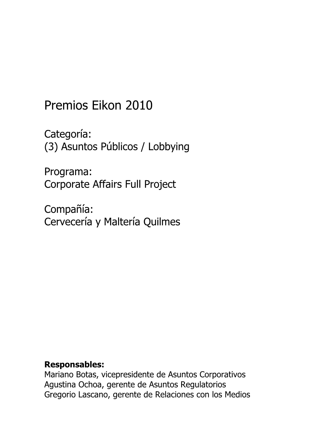 Premios Eikon 2010