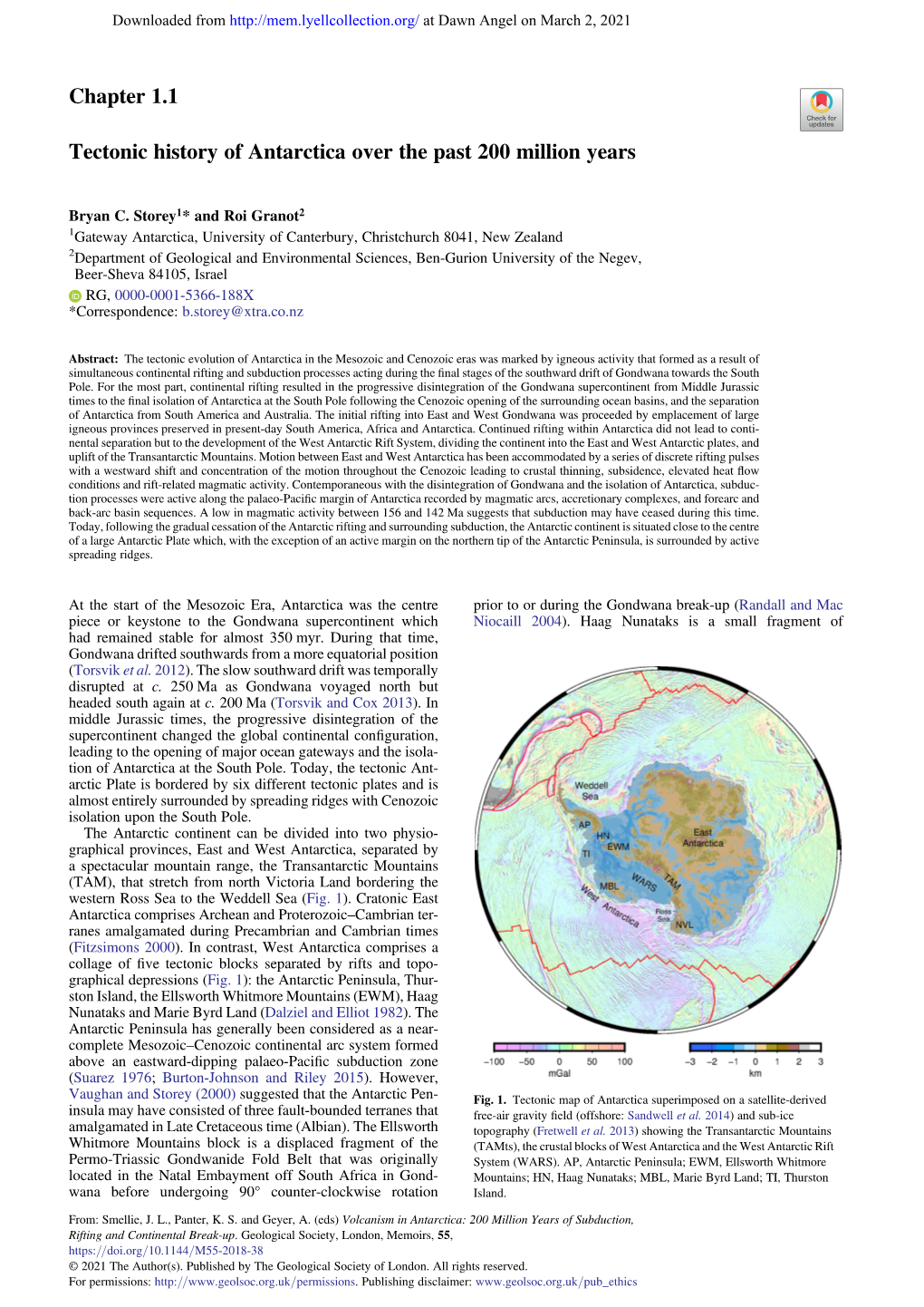 Chapter 1.1 Tectonic History of Antarctica Over the Past 200 Million Years