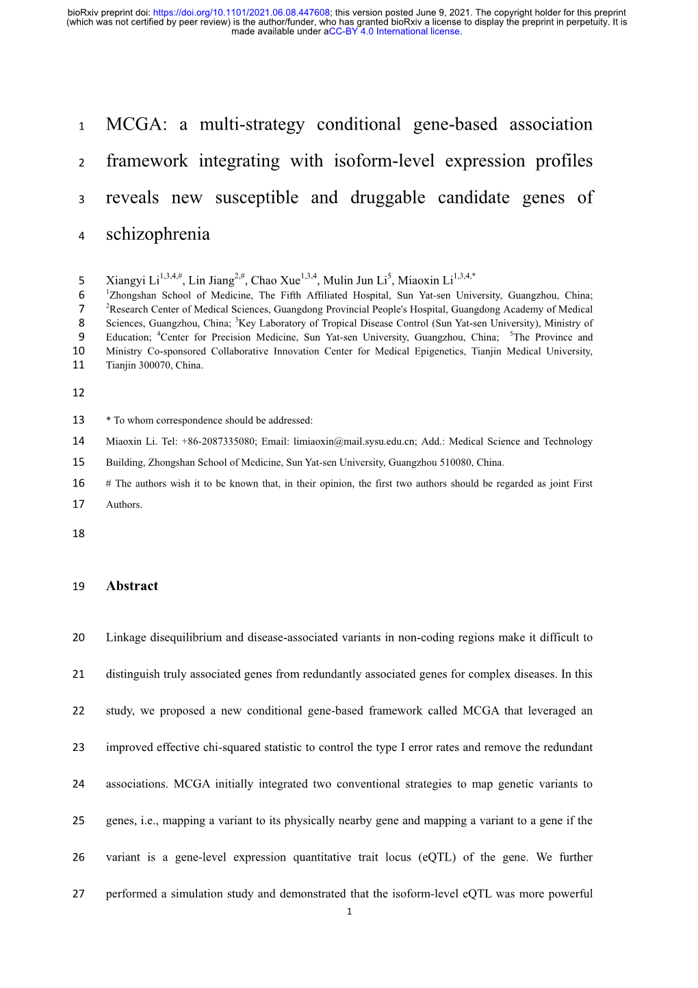 MCGA: a Multi-Strategy Conditional Gene-Based Association Framework