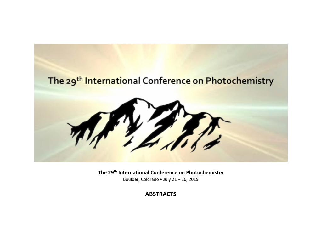 Abstracts for ICP2019