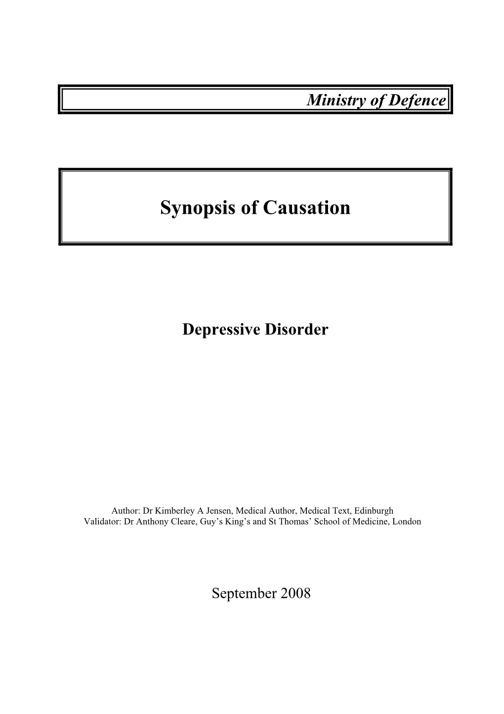 Depressive Disorder