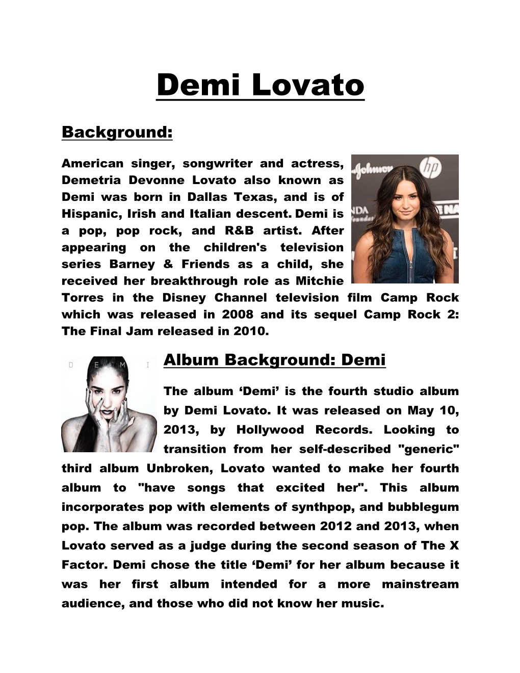 Demi by Demi Lovato