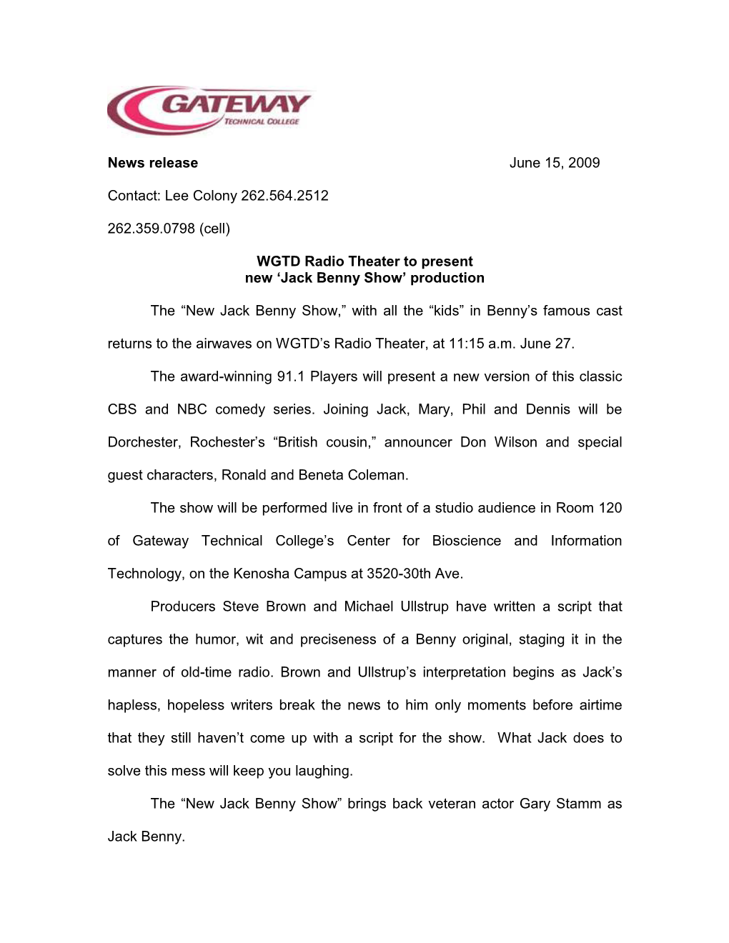 Press Release