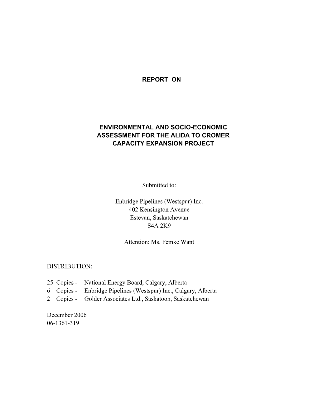 Enbridge Pipelines (Westspur) Inc