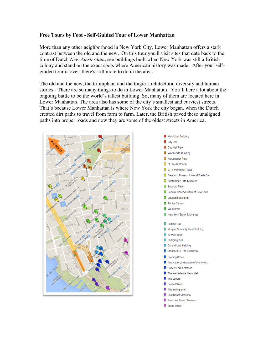 Self-Guided Tour of Lower Manhattan More Than Any