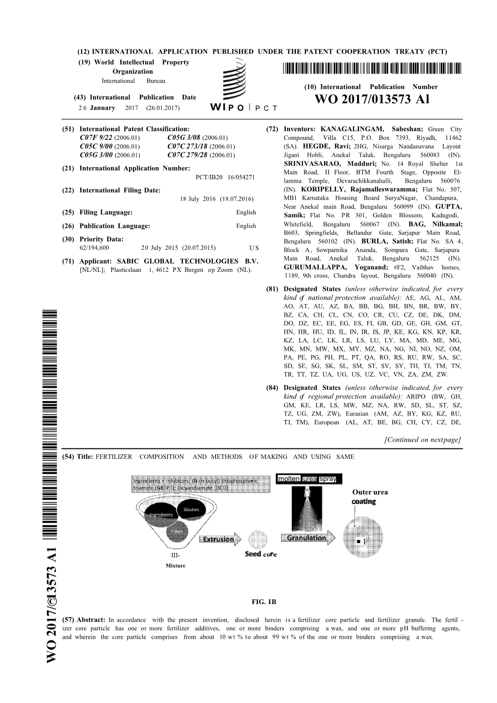 WO 2017/013573 Al 2 6 January 2017 (26.01.2017) P O P C T