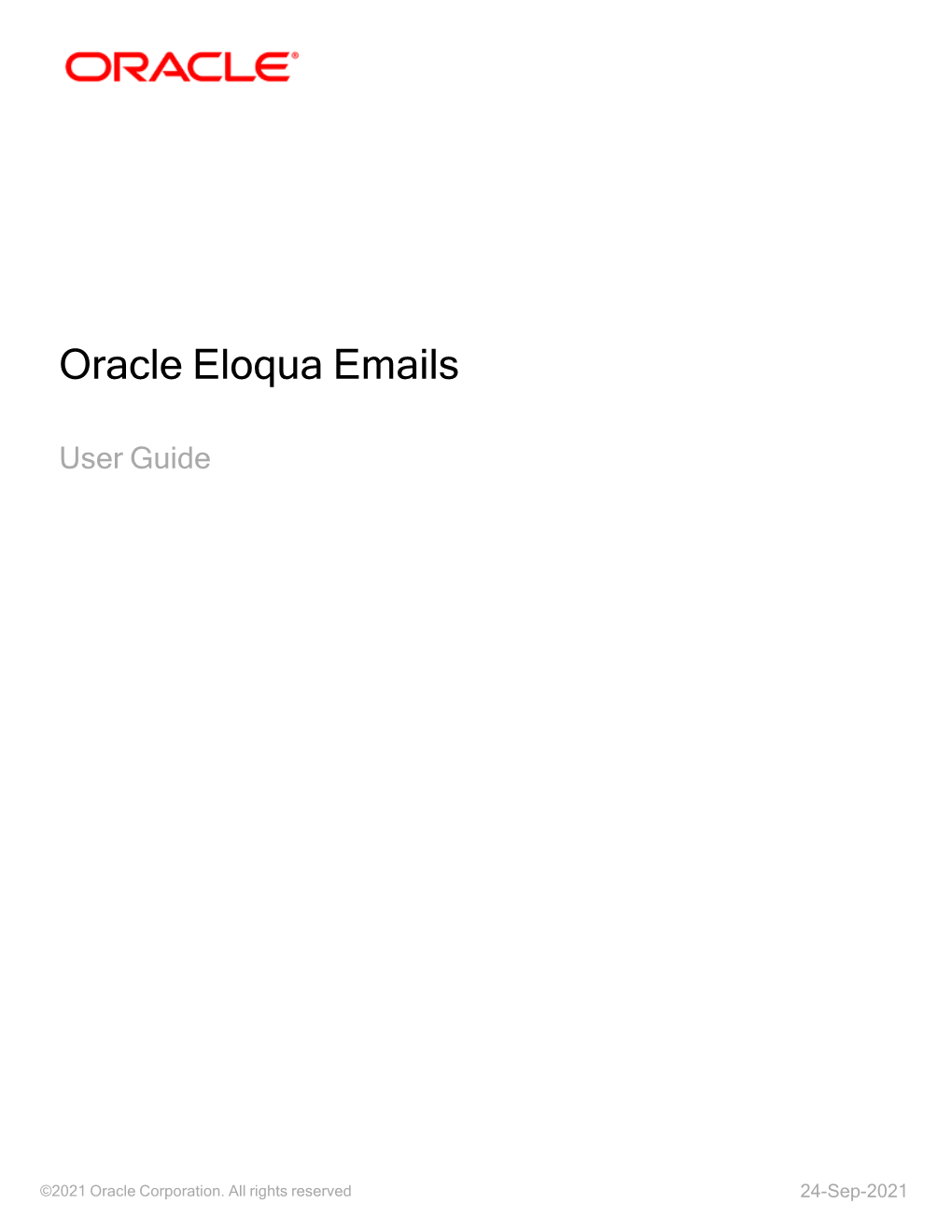 Oracle Eloqua Emails User Guide