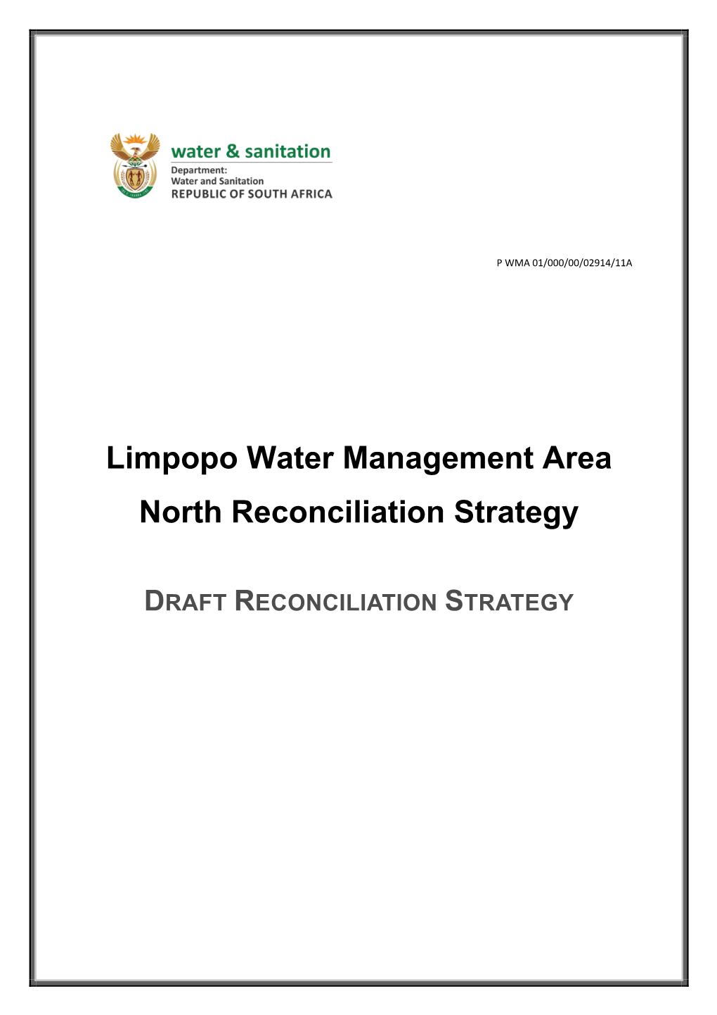 Limpopo Water Management Area North Reconciliation Strategy