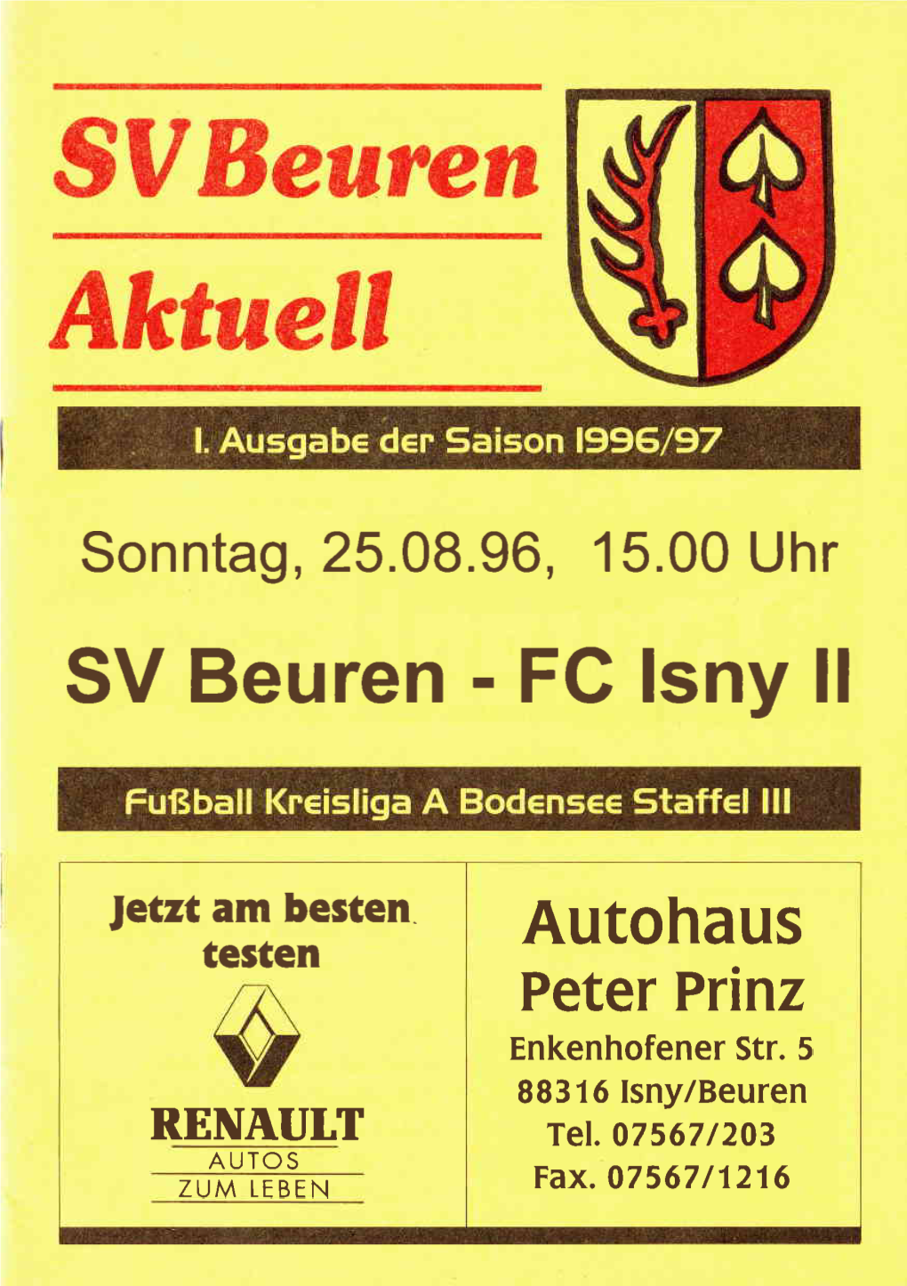 SV Beuren R FC Isny Ll