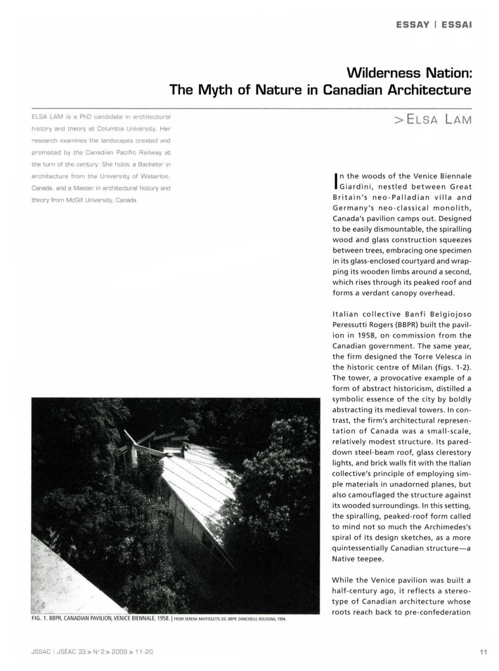 Wilderness Nation: the Myth of Nature in Canadian Architecture