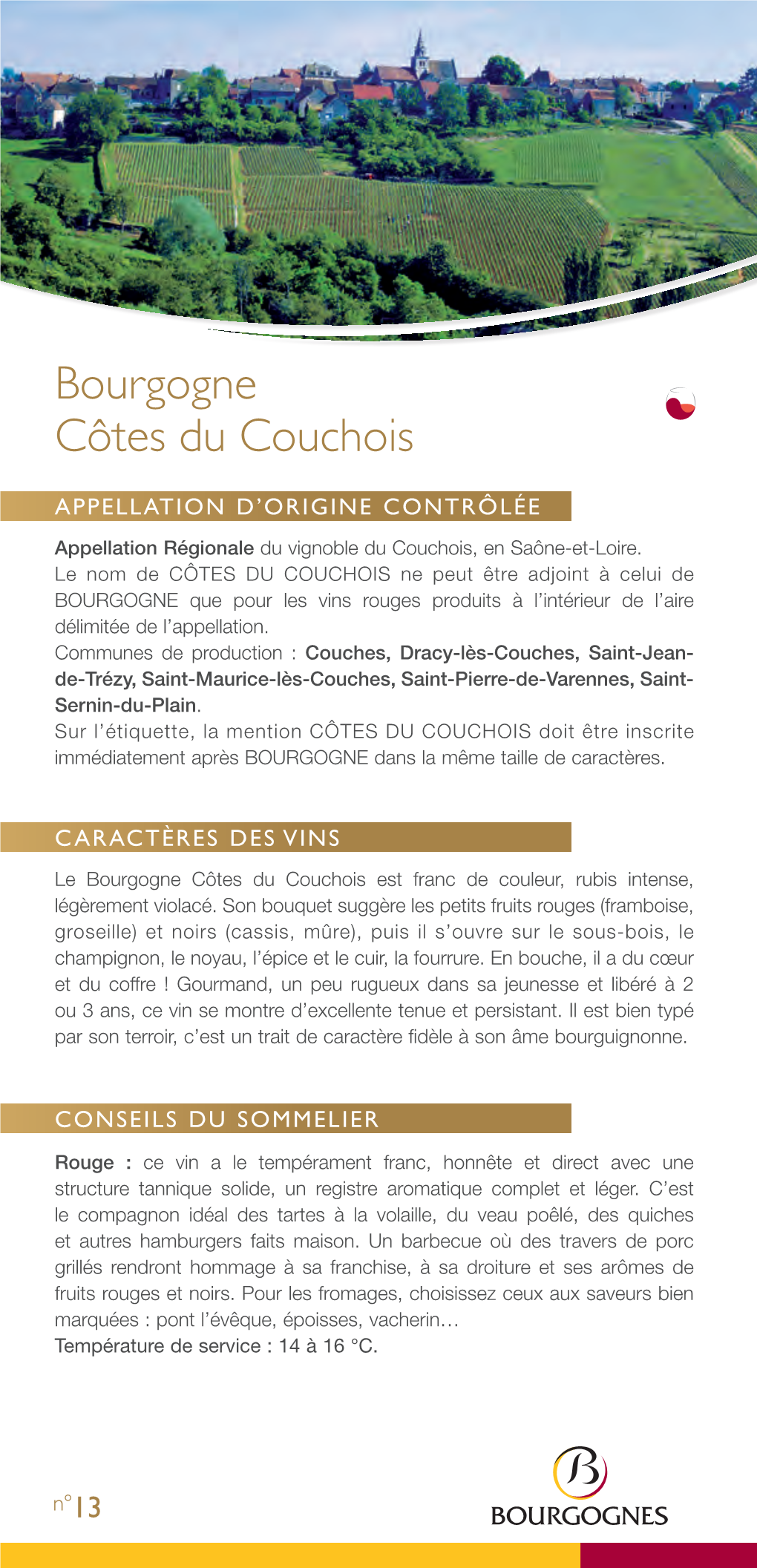 Bourgogne Côtes Du Couchois