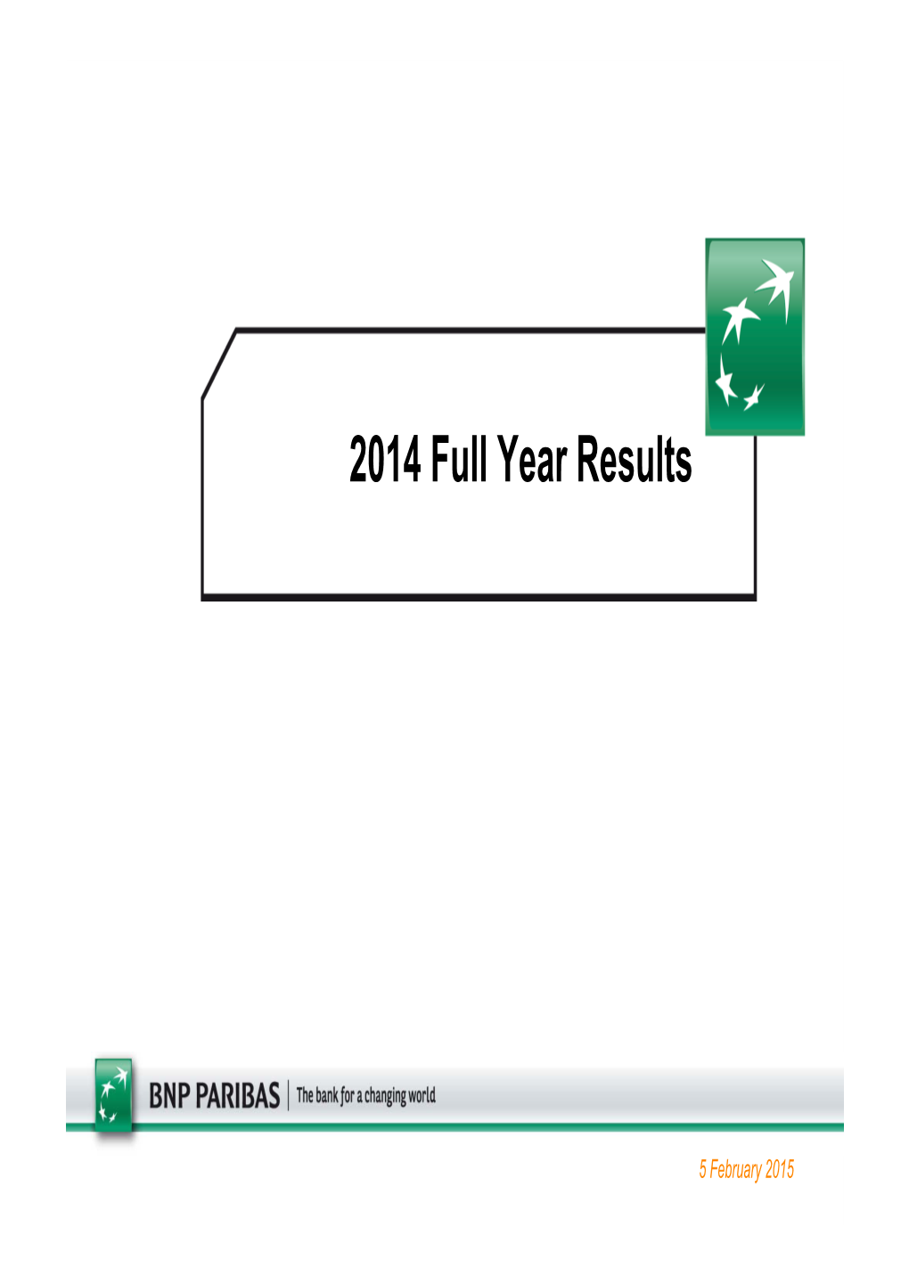 2014 Full Year Results