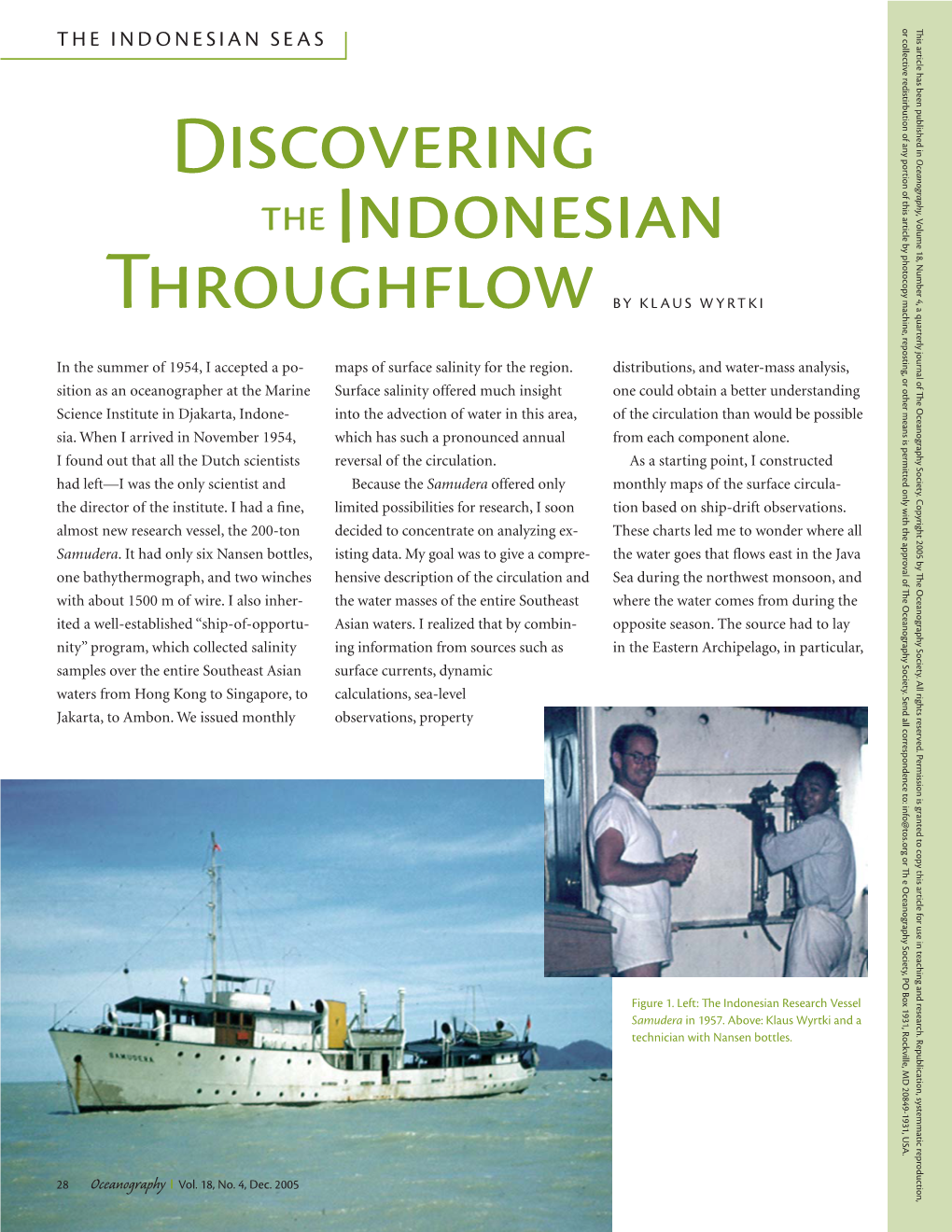 Discovering the Indonesian Throughflow