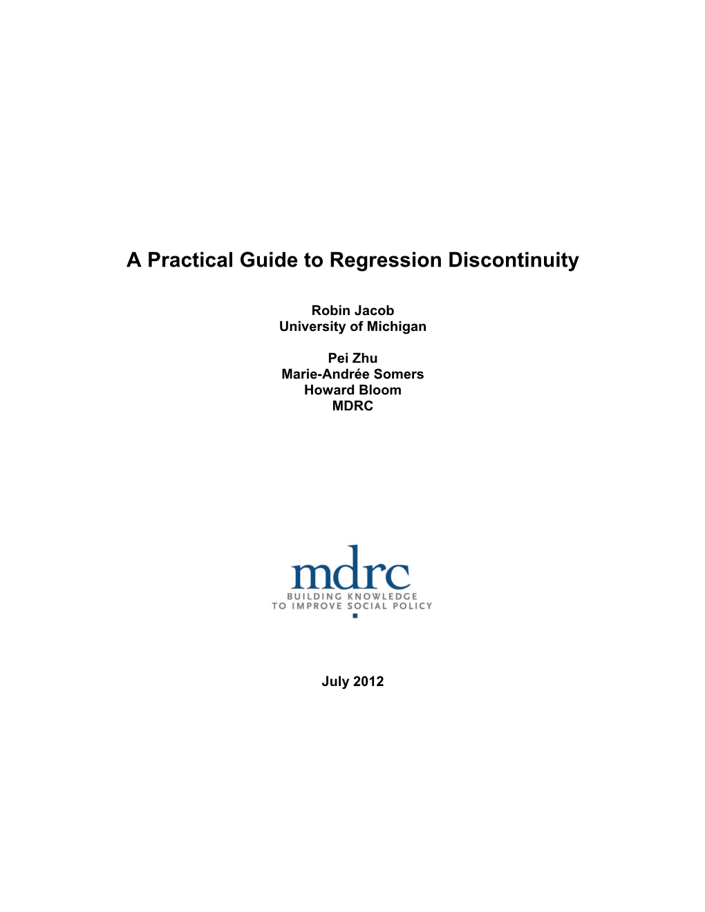 Regression Discontinuity