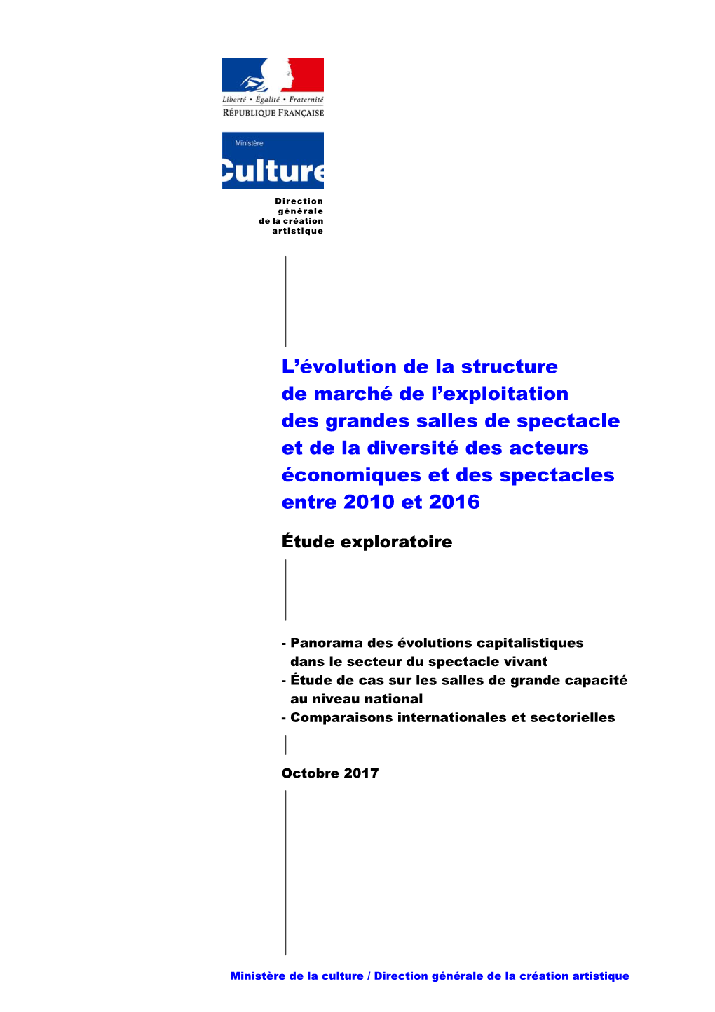 L'évolution De La Structure De Marché De L'exploitation Des Grandes Salles