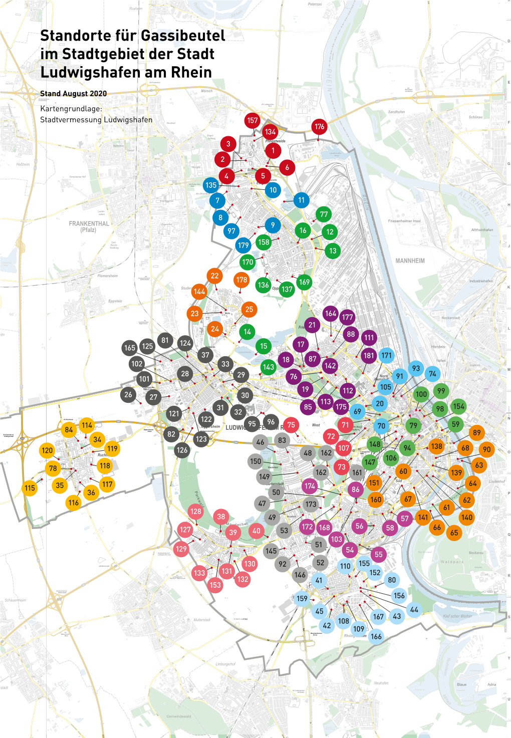 Standorte Für Gassibeutel Im Stadtgebiet Der Stadt Ludwigshafen