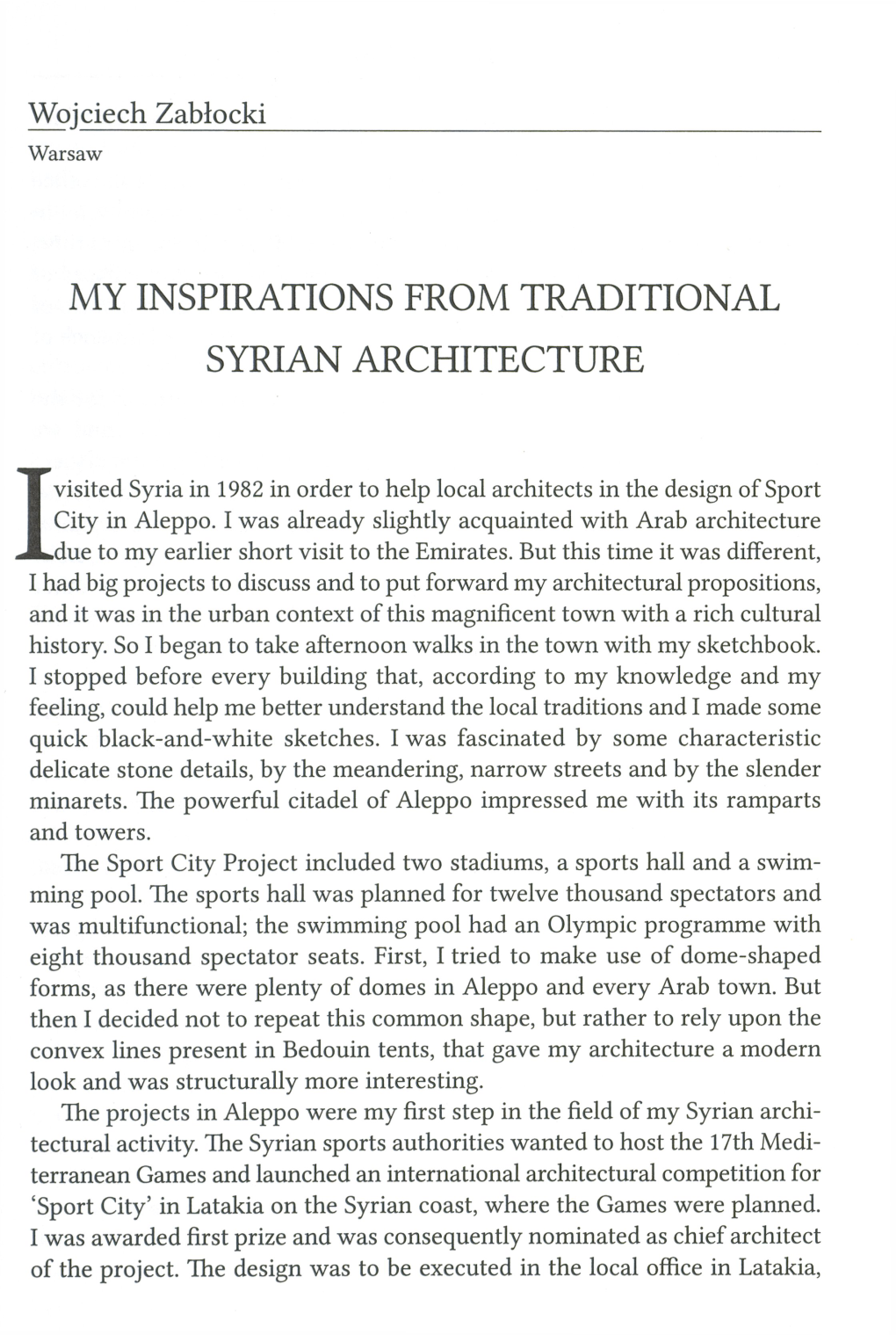 My Inspirations from Traditional Syrian Architecture