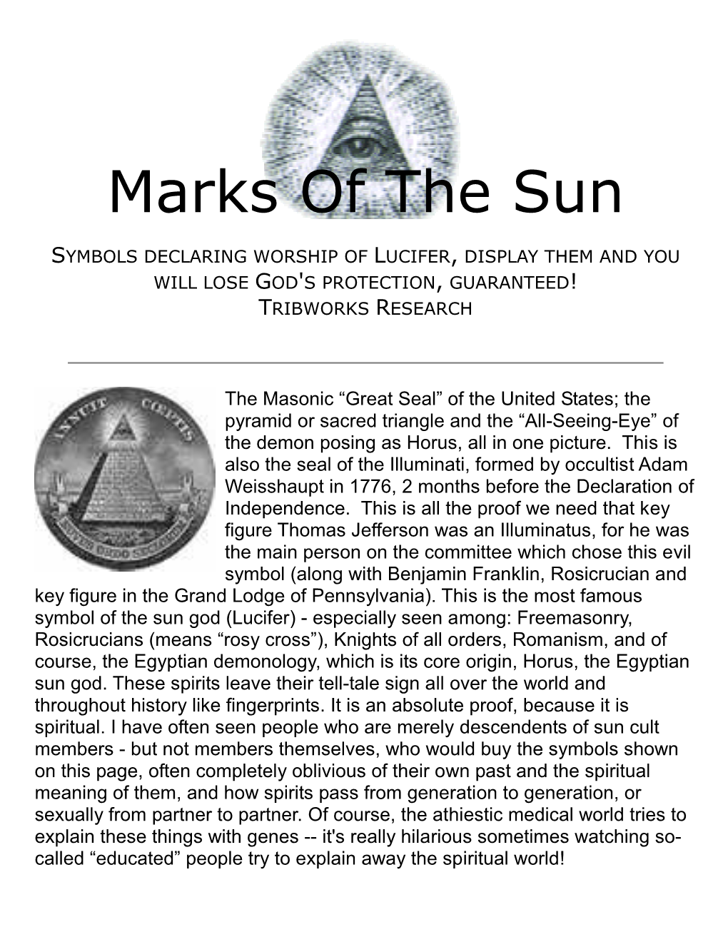 Marks of the Sun