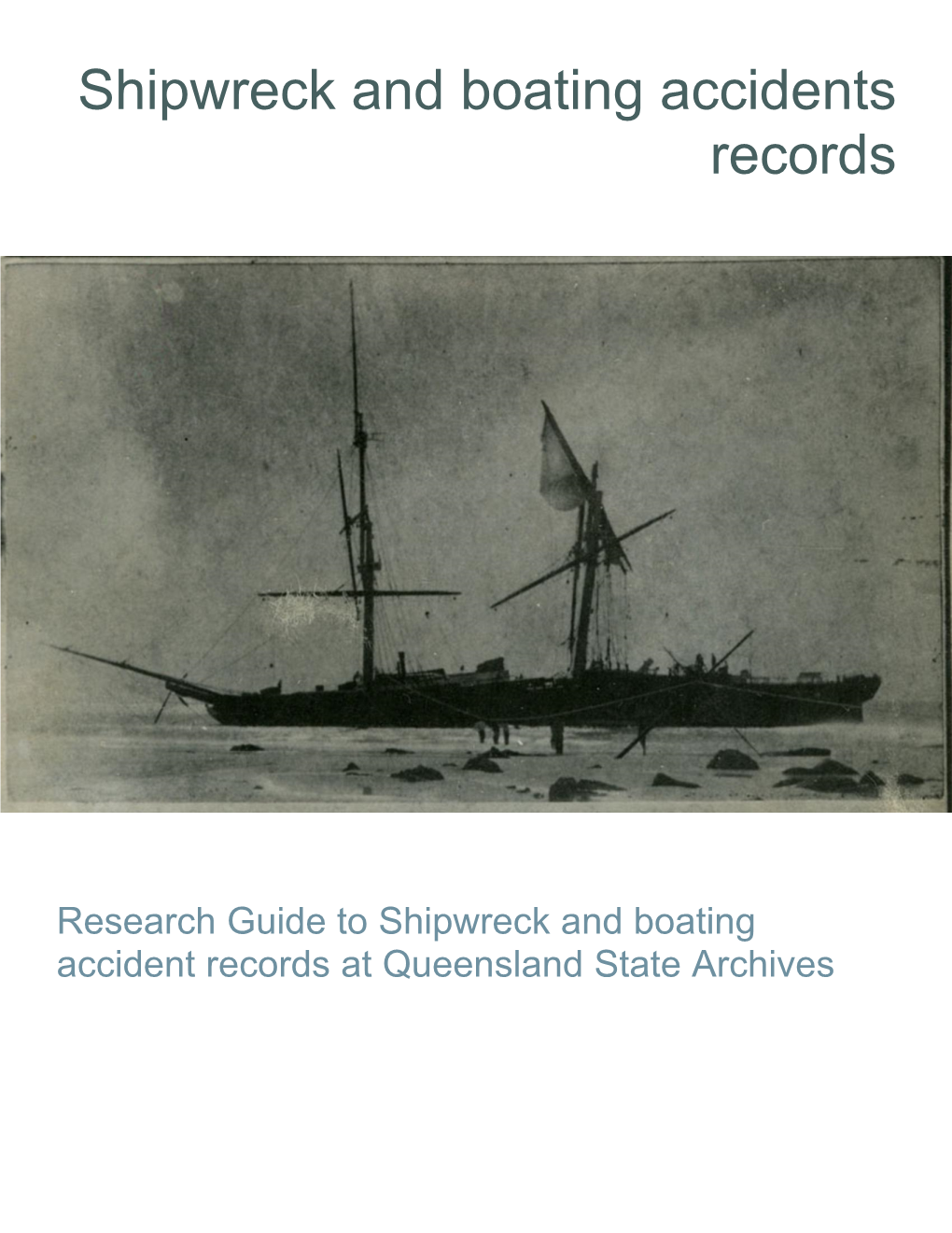 Shipwreck and Boating Accidents Records