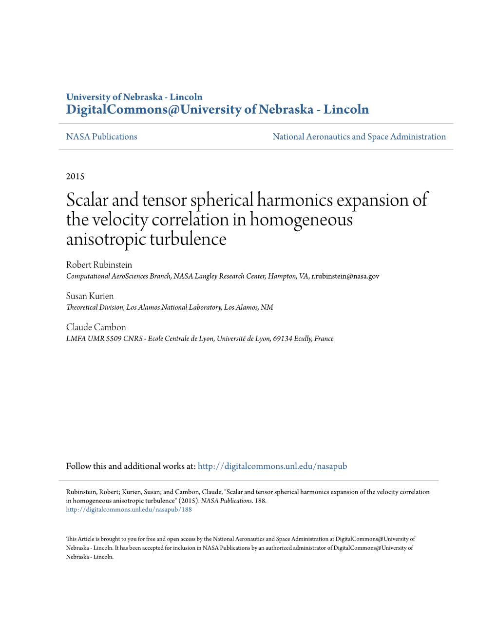 Scalar and Tensor Spherical Harmonics Expansion of the Velocity