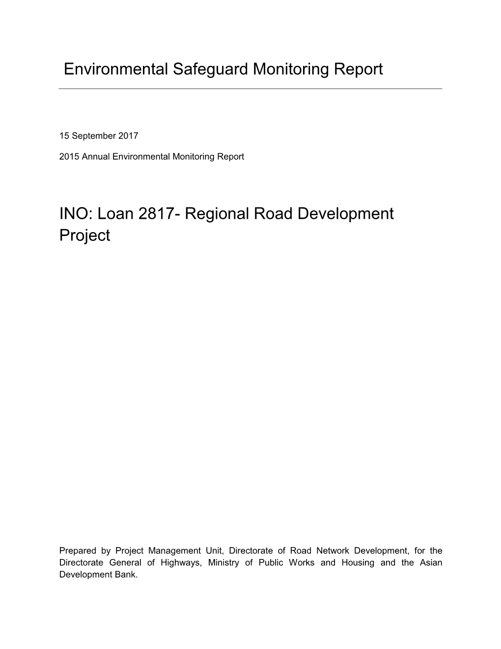 Regional Road Development Project