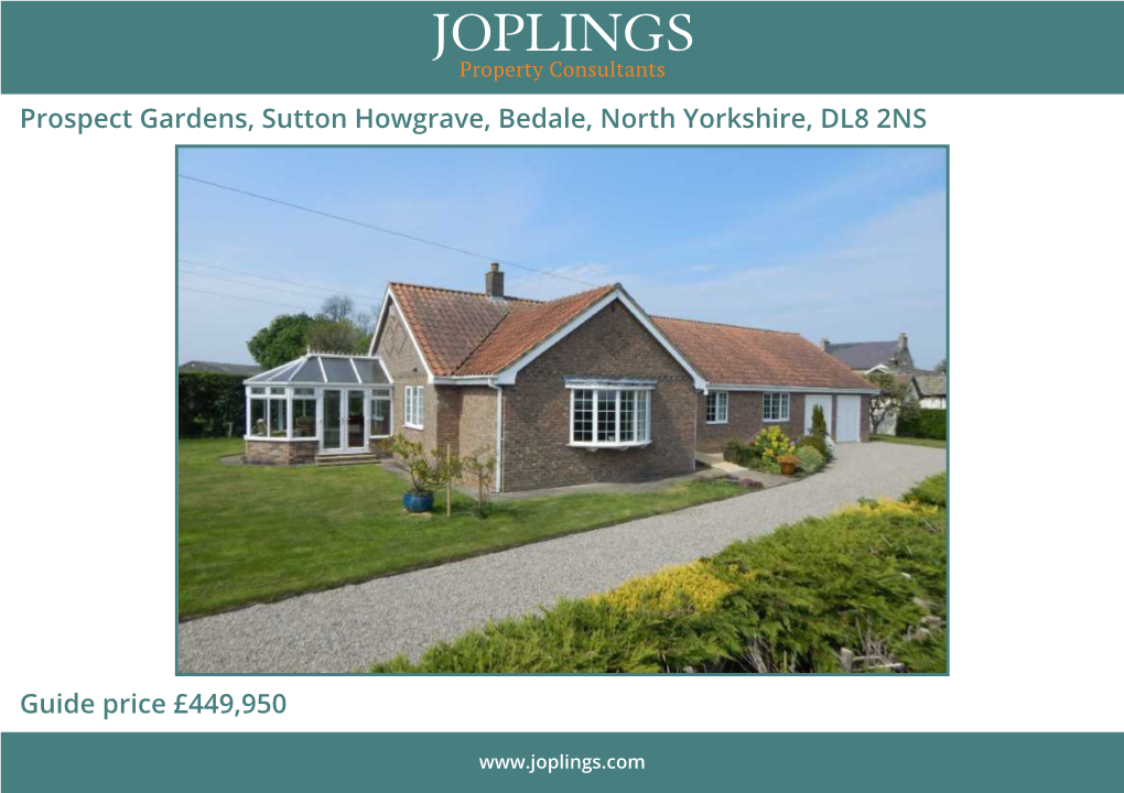 Prospect Gardens, Sutton Howgrave, Bedale, North Yorkshire, DL8 2NS