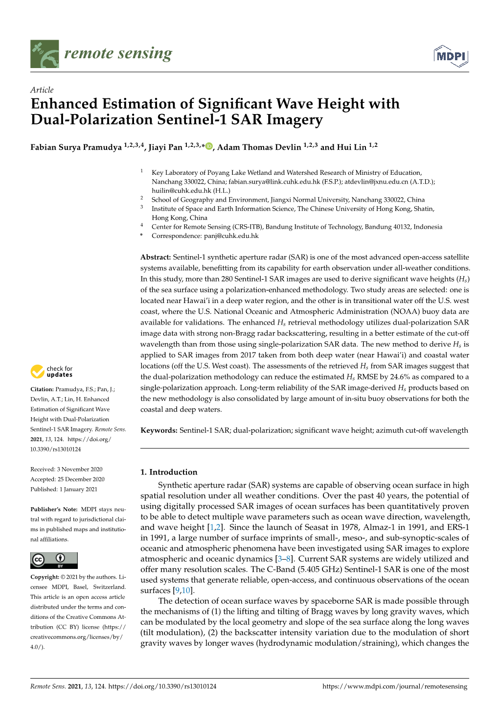 Enhanced Estimation of Significant Wave Height with Dual-Polarization