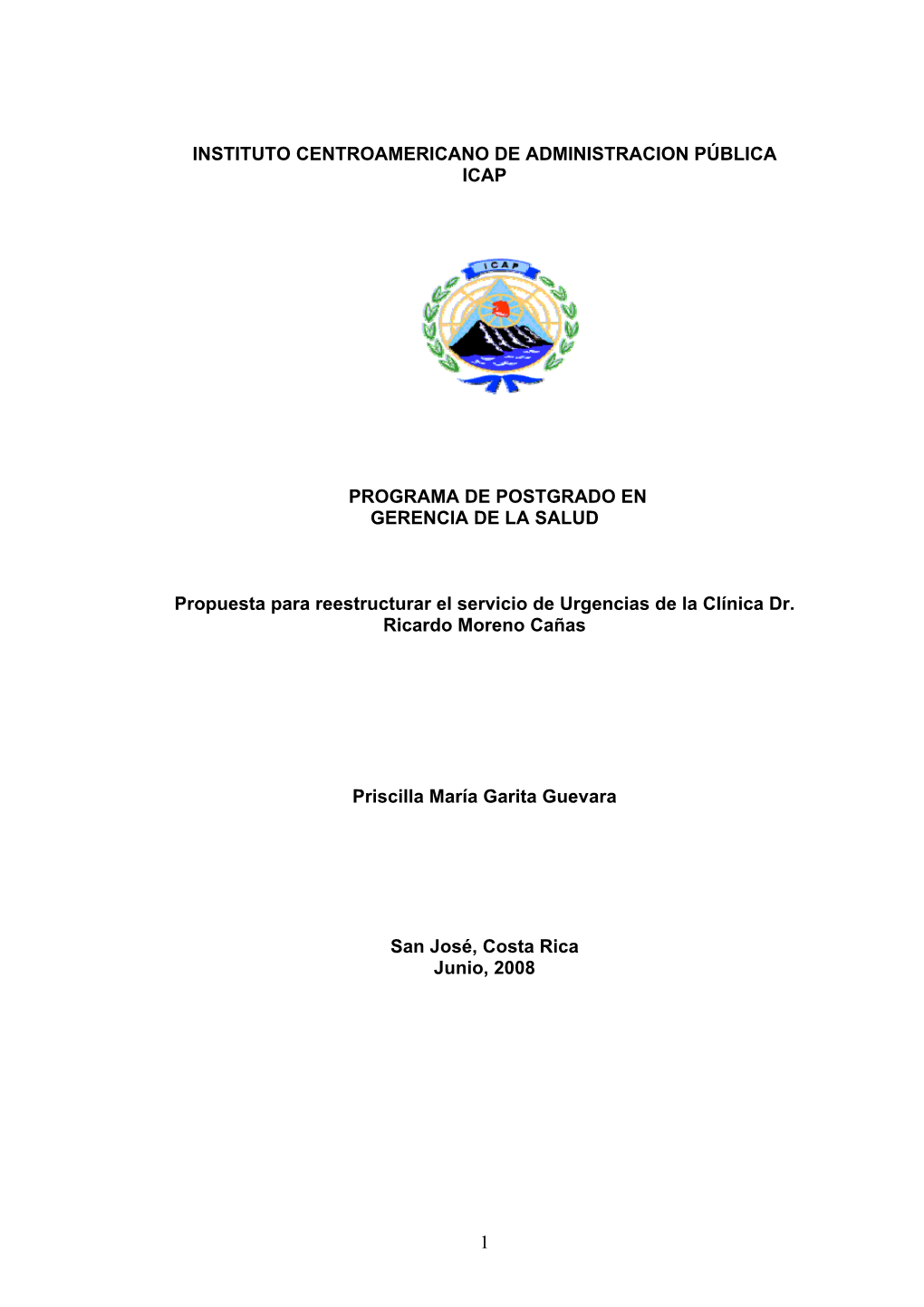 Propuesta Para Reestructurar El Servicio De Urgencias De La Clínica Dr